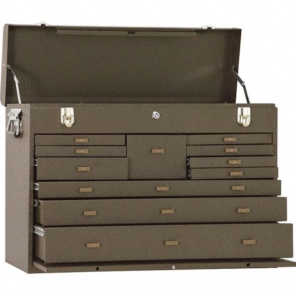 Kennedy - 11 Drawer Tool Chest - 26-3/4" Wide x 8-1/2" Deep x 18" High, Brown - Industrial Tool & Supply