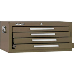 Kennedy - 4 Drawer Brown Drawer Chest Base - 26-3/4" Wide x 11-3/4" High x 12-1/2" Deep, Use with Models 263, 266, 360 Chests & 27", 29", 34" Roller Cabs - Industrial Tool & Supply