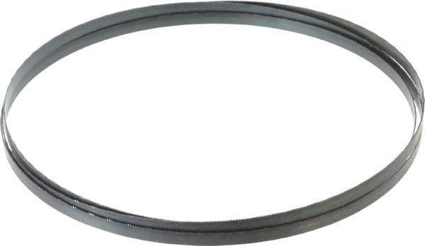 Starrett - 18/W TPI, 7' 9-1/2" Long x 3/8" Wide x 0.025" Thick, Welded Band Saw Blade - Carbon Steel, Toothed Edge, Wavy Tooth Set, Flexible Back, Contour Cutting - Industrial Tool & Supply