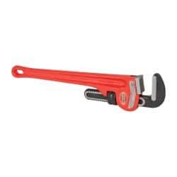 Ridgid - 18" Cast Iron Straight Pipe Wrench - 2-1/2" Pipe Capacity - Industrial Tool & Supply