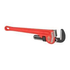 Ridgid - 18" Cast Iron Straight Pipe Wrench - 2-1/2" Pipe Capacity - Industrial Tool & Supply