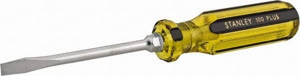 Stanley - Standard Slotted Screwdriver - Round Shank, Acetate Handle - Industrial Tool & Supply