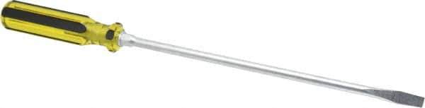Stanley - Standard Slotted Screwdriver - Round Shank, Acetate Handle - Industrial Tool & Supply