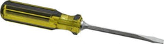 Stanley - Standard Slotted Screwdriver - Square Shank, Acetate Handle - Industrial Tool & Supply