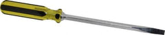 Stanley - Standard Slotted Screwdriver - Square Shank, Acetate Handle - Industrial Tool & Supply