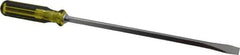 Stanley - 3/8" Blade Width, 17-1/4" OAL, Standard Slotted Screwdriver - 12" Blade Length, Square Shank, Acetate Handle - Industrial Tool & Supply