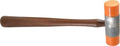 Made in USA - 3/4 Lb Head Plastic Faced Mallet - Wood Handle - Industrial Tool & Supply