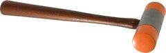 Made in USA - 1 Lb Head Plastic Faced Mallet - Wood Handle - Industrial Tool & Supply