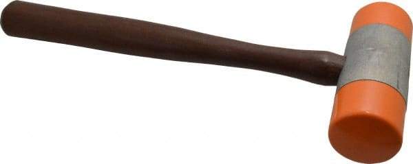 Made in USA - 2 Lb Head Plastic Faced Mallet - Wood Handle - Industrial Tool & Supply