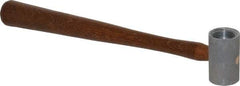 Made in USA - 3/4 Lb Head 1-1/4" Face Plastic Split Head Hammer without Faces - Wood Handle - Industrial Tool & Supply