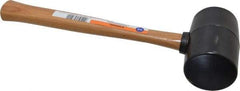 Stanley - 1-1/8 Lb Head Rubber Mallet - 13-1/2" OAL, Hickory Handle - Industrial Tool & Supply
