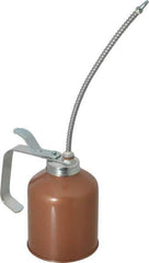 Goldenrod - 8" Long Flexible Spout, Lever-Type Oiler - Die Cast Zinc Pump, Steel Body, Powder Coated - Industrial Tool & Supply