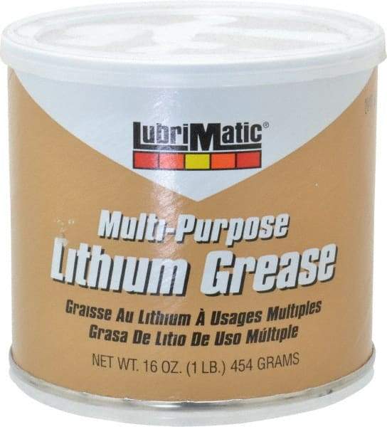 LubriMatic - 16 oz Can Lithium General Purpose Grease - Black, 275°F Max Temp, NLGIG 2, - Industrial Tool & Supply