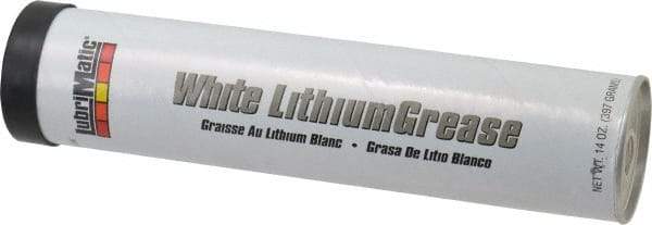 LubriMatic - 14 oz Cartridge Lithium General Purpose Grease - White, 290°F Max Temp, NLGIG 2, - Industrial Tool & Supply