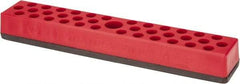 Value Collection - 37 Piece Capacity Magnetic Hex Bit Holder - 1/4" Drive, Red - Industrial Tool & Supply