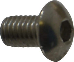 Value Collection - M5x0.80 Metric Coarse Hex Socket Drive, Button Screw - Grade 18-8 & Austenitic A2 Stainless Steel, Uncoated, Fully Threaded, 8mm Length Under Head - Industrial Tool & Supply