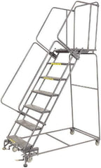 Ballymore - 103" 7 Step Ladder - 450 Lb Capacity, 70" Platform Height, 24" Base Width x 62" Depth, Expanded Metal Tread - Industrial Tool & Supply