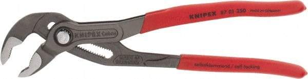 Knipex - 10" OAL, 2" Max Capacity, 25 Position Water Pump Tongue & Groove Pliers - Standard V-Jaws, Standard Head, Nonslip Plastic Handles - Industrial Tool & Supply