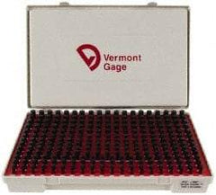 Vermont Gage - 250 Piece, 0.251-0.5 Inch Diameter Plug and Pin Gage Set - Minus 0.0002 Inch Tolerance, Class ZZ - Industrial Tool & Supply