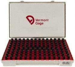 Vermont Gage - 125 Piece, 0.501-0.625 Inch Diameter Plug and Pin Gage Set - Minus 0.0002 Inch Tolerance, Class ZZ - Industrial Tool & Supply
