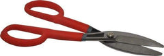 Wiss - 4" Length of Cut, Straight Pattern Tinner's Snip - 14-1/2" OAL, Cushion Grip Handle, 18 AWG Steel Capacity - Industrial Tool & Supply