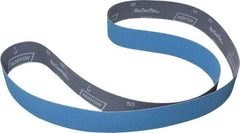Norton - 2" Wide x 72" OAL, 80 Grit, Zirconia Alumina Abrasive Belt - Zirconia Alumina, Medium, Coated, Y Weighted Cloth Backing, Dry, Series R821 - Industrial Tool & Supply