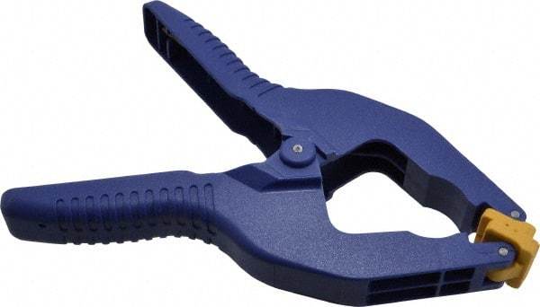 Irwin - 3" Jaw Opening Capacity, 3" Throat Depth, Spring Clamp - Resin Body, Resin Handle, Resin Tip - Industrial Tool & Supply