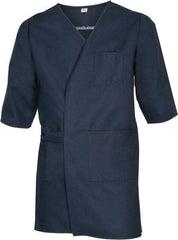 PRO-SAFE - Size XL Navy Blue Smock with 5 Pockets - Polyester and Cotton, Buttonless and Ties In Back - Industrial Tool & Supply