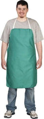 PRO-SAFE - 24 x 36" Flame Resistant/Retardant Bib Apron - Cotton, 10 oz Material, Green, 0 Pockets - Industrial Tool & Supply
