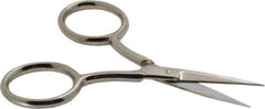 Wiss - 1-3/8" LOC, 4-1/8" OAL Standard Scissors - Chrome Plated Straight Handle, For Sewing - Industrial Tool & Supply
