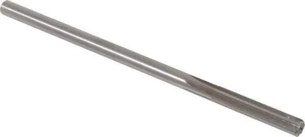 Alvord Polk - 19/64" High Speed Steel 6 Flute Chucking Reamer - Straight Flute, 0.2792" Straight Shank, 1-1/2" Flute Length, 6" OAL - Industrial Tool & Supply
