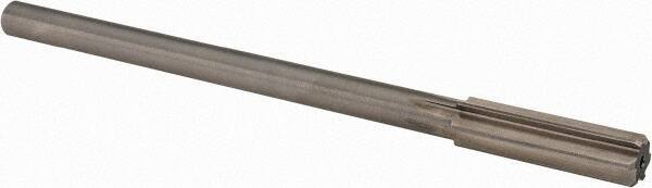 Alvord Polk - 15/32" High Speed Steel 6 Flute Chucking Reamer - Straight Flute, 0.373" Straight Shank, 1-3/4" Flute Length, 7" OAL - Industrial Tool & Supply