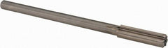 Alvord Polk - 15/32" High Speed Steel 6 Flute Chucking Reamer - Straight Flute, 0.373" Straight Shank, 1-3/4" Flute Length, 7" OAL - Industrial Tool & Supply