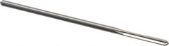 Alvord Polk - #25 High Speed Steel 4 Flute Chucking Reamer - Straight Flute, 0.143" Straight Shank, 1" Flute Length, 4" OAL - Industrial Tool & Supply