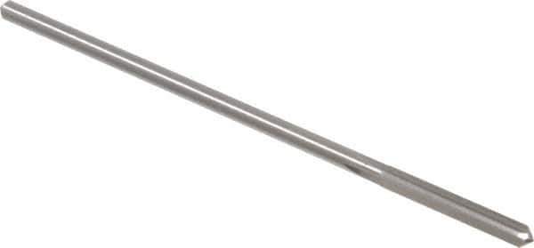 Alvord Polk - #27 High Speed Steel 4 Flute Chucking Reamer - Straight Flute, 0.135" Straight Shank, 1" Flute Length, 4" OAL - Industrial Tool & Supply