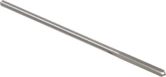 Alvord Polk - #27 High Speed Steel 4 Flute Chucking Reamer - Straight Flute, 0.135" Straight Shank, 1" Flute Length, 4" OAL - Industrial Tool & Supply
