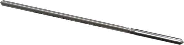 Alvord Polk - #29 High Speed Steel 4 Flute Chucking Reamer - Straight Flute, 0.1275" Straight Shank, 1" Flute Length, 4" OAL - Industrial Tool & Supply