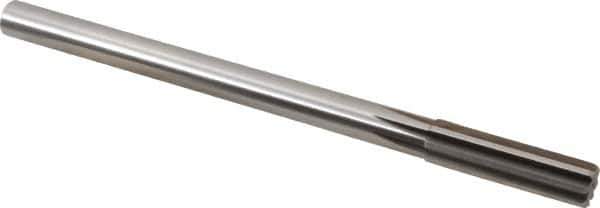 Alvord Polk - 16.5mm High Speed Steel 8 Flute Chucking Reamer - Straight Flute, 9/16" Straight Shank, 2-1/4" Flute Length, 9" OAL - Industrial Tool & Supply