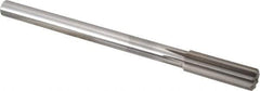 Alvord Polk - 17.5mm High Speed Steel 8 Flute Chucking Reamer - Straight Flute, 9/16" Straight Shank, 2-1/4" Flute Length, 9" OAL - Industrial Tool & Supply