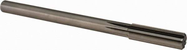 Alvord Polk - 18.5mm High Speed Steel 8 Flute Chucking Reamer - Straight Flute, 5/8" Straight Shank, 2-1/2" Flute Length, 9-1/2" OAL - Industrial Tool & Supply