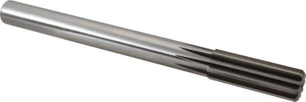 Alvord Polk - 25mm High Speed Steel 10 Flute Chucking Reamer - Straight Flute, 7/8" Straight Shank, 2-3/4" Flute Length, 10-1/2" OAL - Industrial Tool & Supply