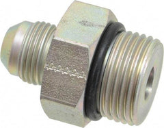 Eaton - 1/2" Tube OD, 37° Steel Flared Tube Straight Thread Connector - 3/4 ORB, Flared to Male SAE O-Ring Ends - Industrial Tool & Supply