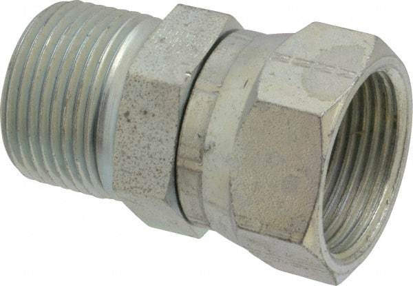Eaton - 1" Tube OD, 37° Steel Flared Tube Female JIC 37° Swivel to Male Pipe Adapter - 1 NPT - Industrial Tool & Supply