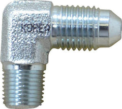 Eaton - 1/4" Tube OD, 37° Steel Flared Tube Male Elbow - 1/8 NPT, Flare x MNPT Ends - Industrial Tool & Supply