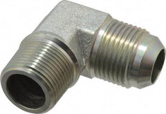 Eaton - 3/4" Tube OD, 37° Steel Flared Tube Male Elbow - 3/4 NPT, Flare x MNPT Ends - Industrial Tool & Supply