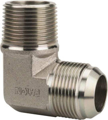 Eaton - 1" Tube OD, 37° Steel Flared Tube Male Elbow - 1 NPT, Flare x MNPT Ends - Industrial Tool & Supply