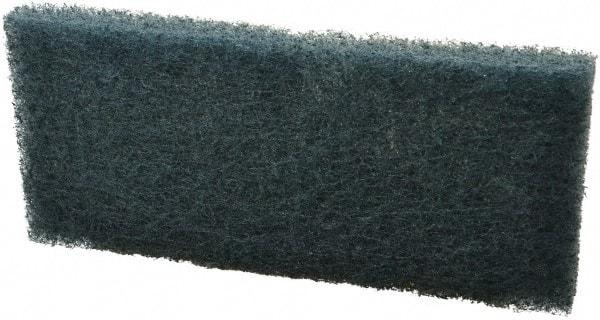 3M - 10" Long x 4-5/8" Wide x 1/2" Thick Scouring Pad - Medium-Duty, Blue - Industrial Tool & Supply