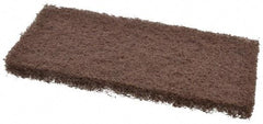 3M - 10" Long x 4-5/8" x 1" Thick Wide Scouring Pad - Heavy-Duty, Brown - Industrial Tool & Supply