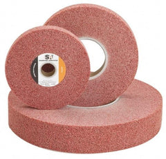 Standard Abrasives - 6" Diam, 1/2" Face Width, 1" Center Hole, Medium Grade, Aluminum Oxide Deburring Wheel - Convolute, Medium Density 5 Grade, 6,000 RPM - Industrial Tool & Supply