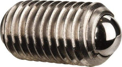Gibraltar - M12x1.75, 8mm Ball Diam, 22mm Body Length, 2.5mm Max Ball Reach, Threaded Ball Plunger - Stainless Steel Body, Stainless Steel Ball, 16.86 Lb Initial End Force, 25.85 Lb Final End Force, Locking Element - Industrial Tool & Supply
